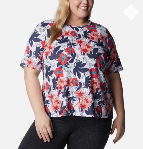 Women's Columbia Chill River T Shirts Flower | Plus Size CA-YL168